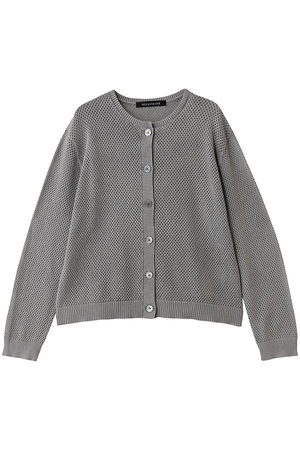 ミズイロインド/mizuiro indのstone wash mesh crew neck C/D カーディガン(110300/110303)