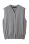 V neck vest ベスト ミズイロインド/mizuiro ind l.gray