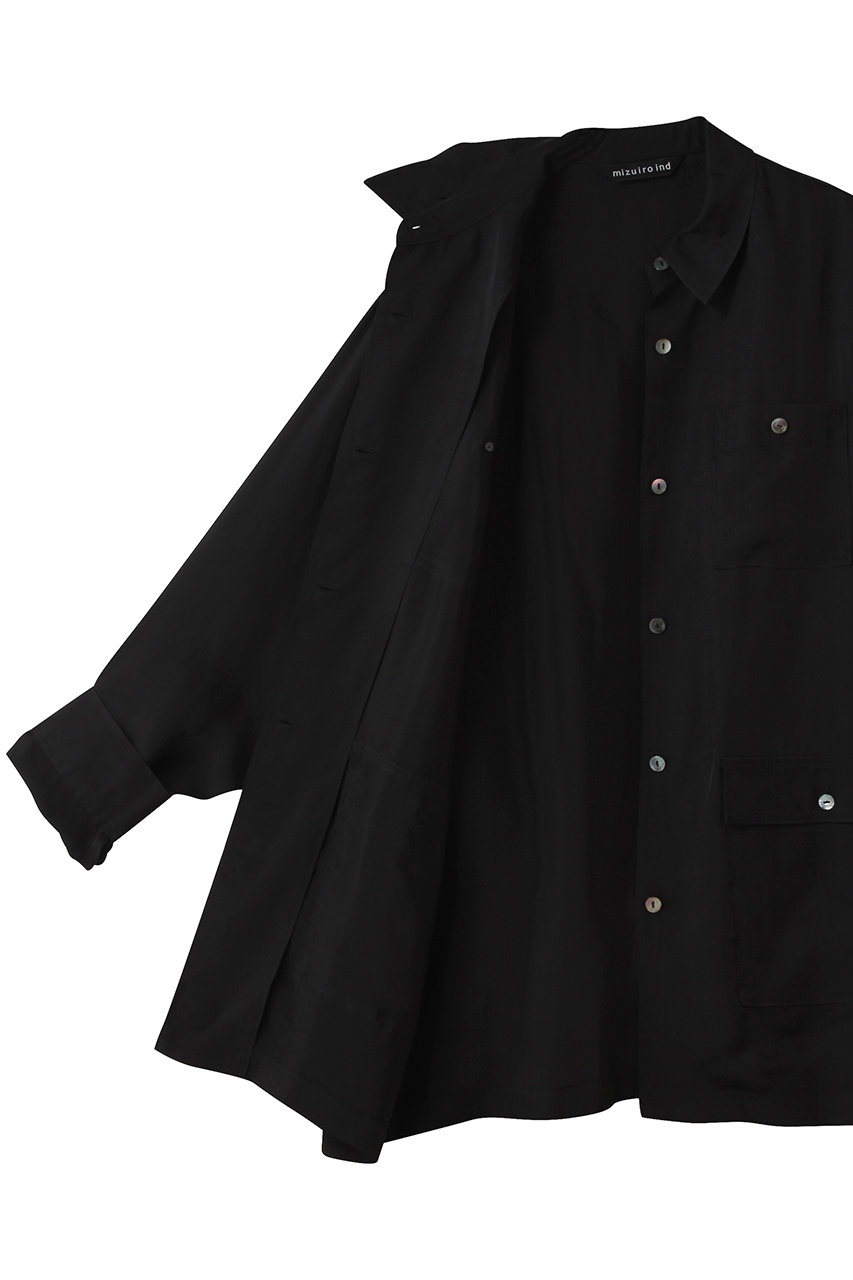 mizuiro ind(ミズイロインド)｜cupra field shirt JK ジャケット/navy
