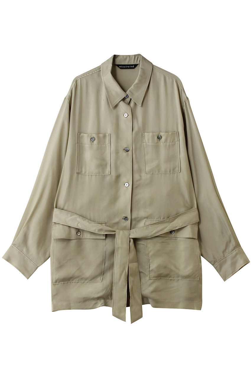 ミズイロインド/mizuiro indのcupra field shirt JK ジャケット(green/1-270038)