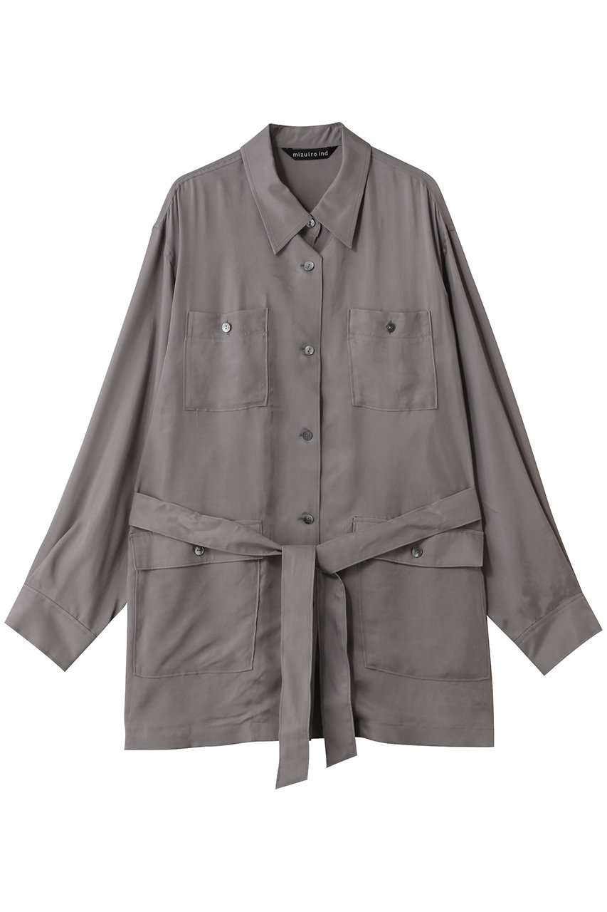 ミズイロインド/mizuiro indのcupra field shirt JK ジャケット(gray/1-270038)