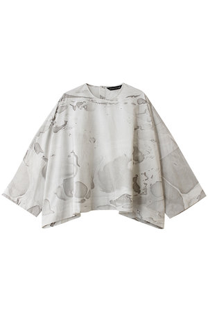 ミズイロインド/mizuiro indのmarble print wide P/O プルオーバー(110400/110403)