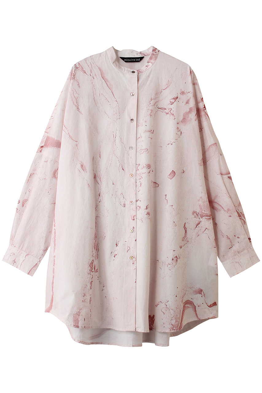ミズイロインド/mizuiro indのmarble print tunic OP ワンピース(pink/1-250081)