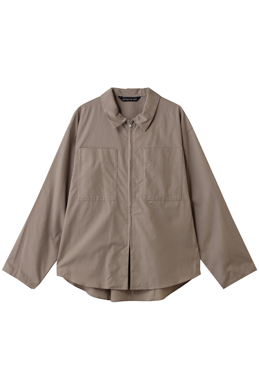 ミズイロインド/mizuiro indのzip shirt シャツ(beige/1-230147)