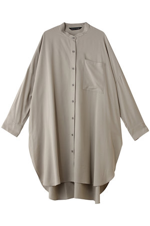 ミズイロインド/mizuiro indのT/R  band collar long shirt シャツ(110400/110403)