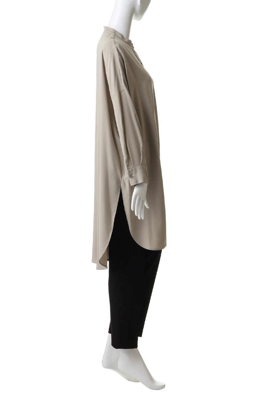 mizuiro ind(ミズイロインド)｜T/R band collar long shirt シャツ/s 