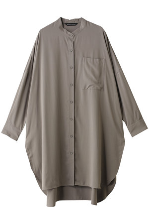 ミズイロインド/mizuiro indのT/R  band collar long shirt シャツ(110400/110403)