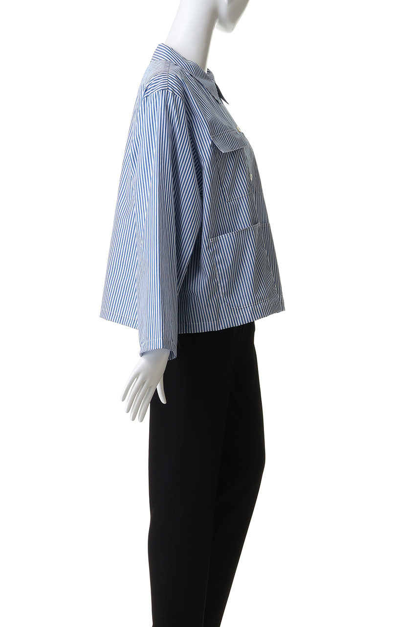 mizuiro ind(ミズイロインド)｜stripe coverall カバーオール/blue の