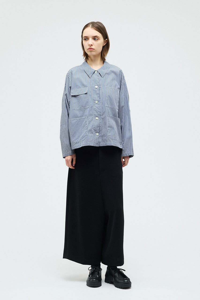 mizuiro ind(ミズイロインド)｜stripe coverall カバーオール/blue の