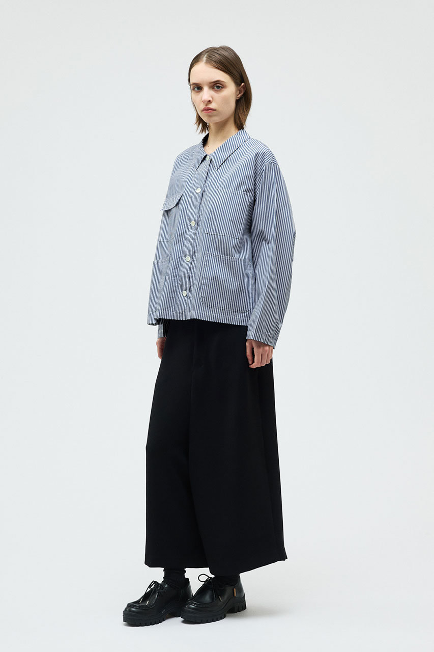 mizuiro ind(ミズイロインド)｜stripe coverall カバーオール/blue の