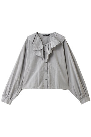 ミズイロインド/mizuiro indのcheck frill gather collar shirt シャツ(110400/110403)