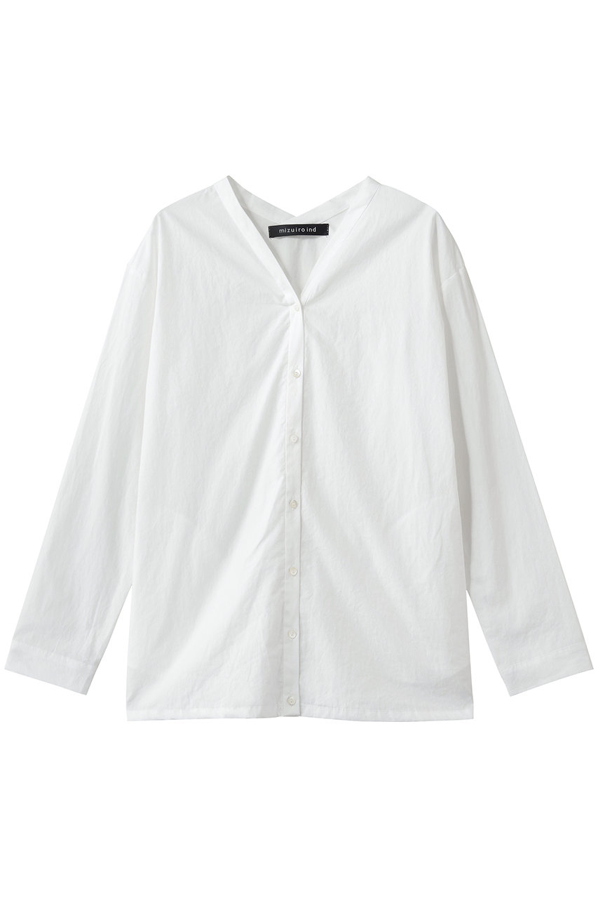 ミズイロインド/mizuiro indのshirt C/D カーディガン(off white/1-230167)