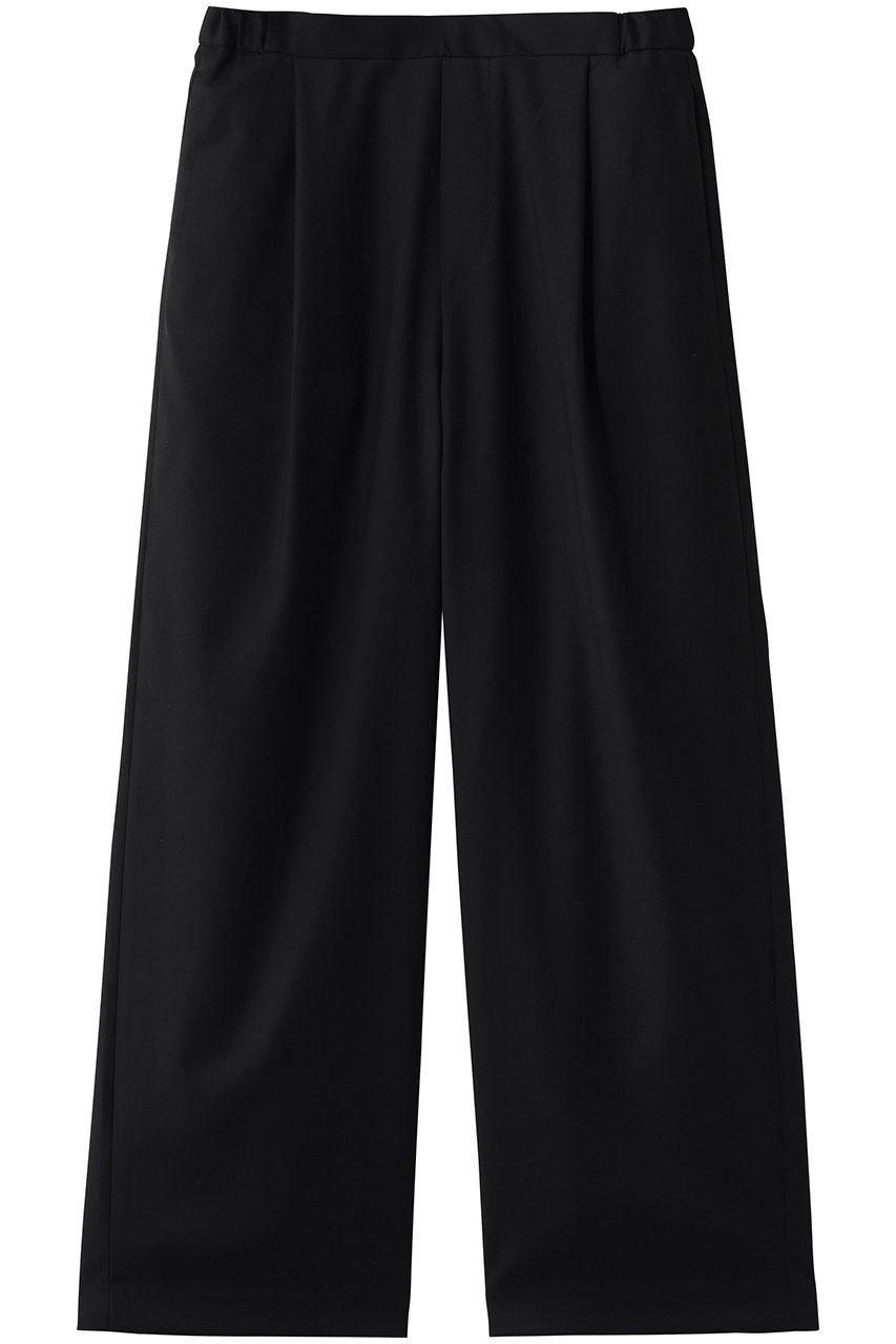 ミズイロインド/mizuiro indのtwo tuck slacks パンツ(black/1-260100)