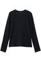 lace crew neck T shirt シャツ ミズイロインド/mizuiro ind navy