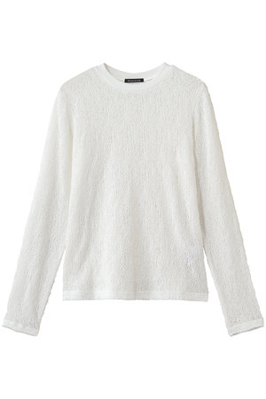 ミズイロインド/mizuiro indのlace crew neck T shirt シャツ(110100/110103)
