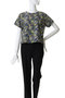 flower print T shirt シャツ ミズイロインド/mizuiro ind