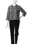 flower print round collar C/D カーディガン ミズイロインド/mizuiro ind