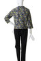 flower print round collar C/D カーディガン ミズイロインド/mizuiro ind
