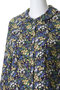 flower print round collar C/D カーディガン ミズイロインド/mizuiro ind