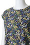 flower print french slv P/O プルオーバー ミズイロインド/mizuiro ind