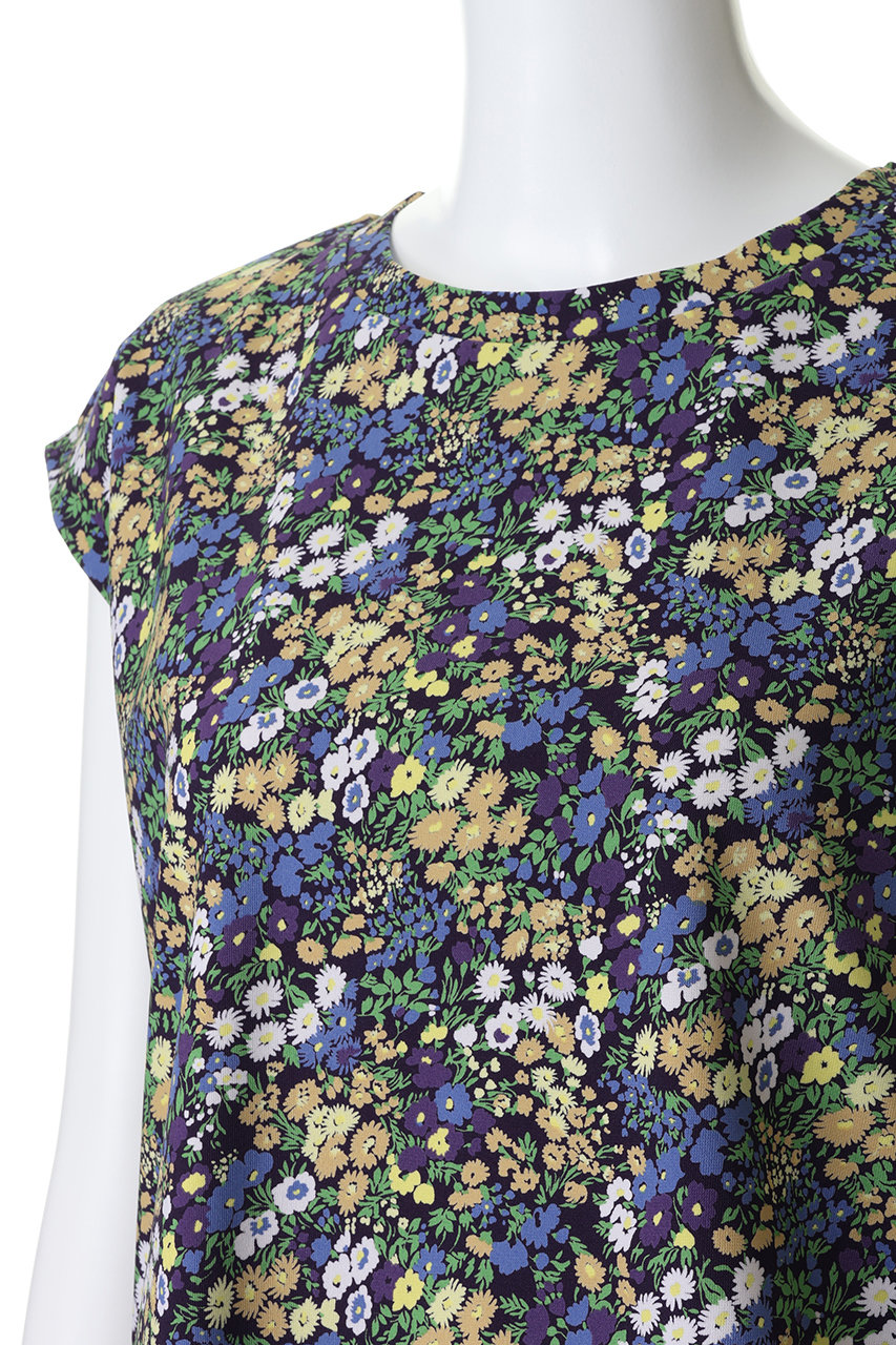 mizuiro ind(ミズイロインド)｜flower print french slv P/O プル