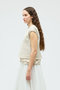 lace crew neck vest ベスト ミズイロインド/mizuiro ind