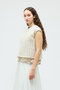 lace crew neck vest ベスト ミズイロインド/mizuiro ind