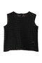 lace crew neck vest ベスト ミズイロインド/mizuiro ind black
