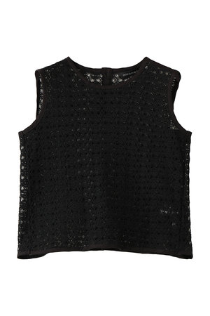 ミズイロインド/mizuiro indのlace crew neck vest ベスト(110300/110301)