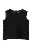 lace crew neck vest ベスト