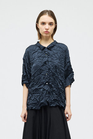 ミズイロインド/mizuiro indのwasher half slv shirt シャツ(110400/110402)