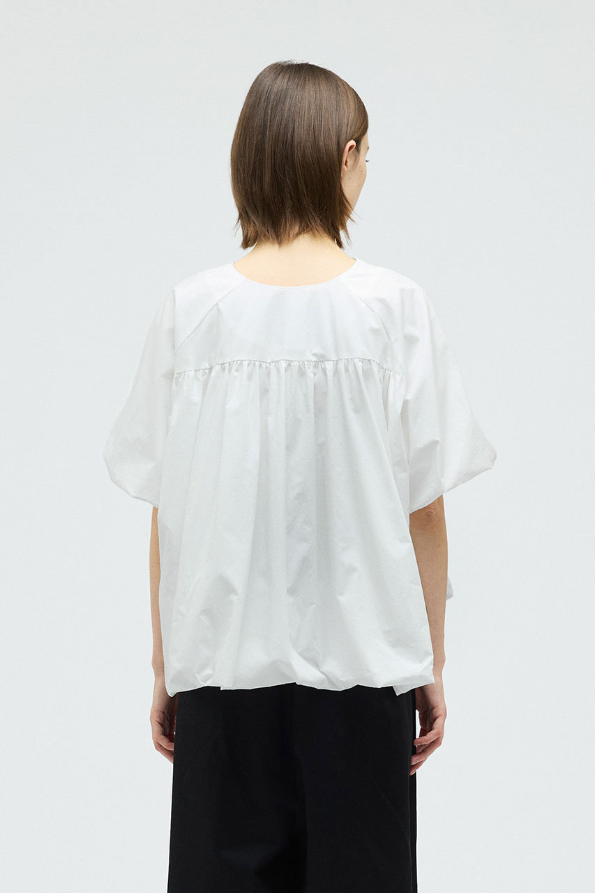 mizuiro ind(ミズイロインド)｜ballon no collar shirt シャツ/off 