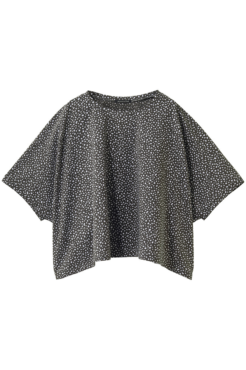 ミズイロインド/mizuiro indのprint wide P/O プルオーバー(gray/1-210081)
