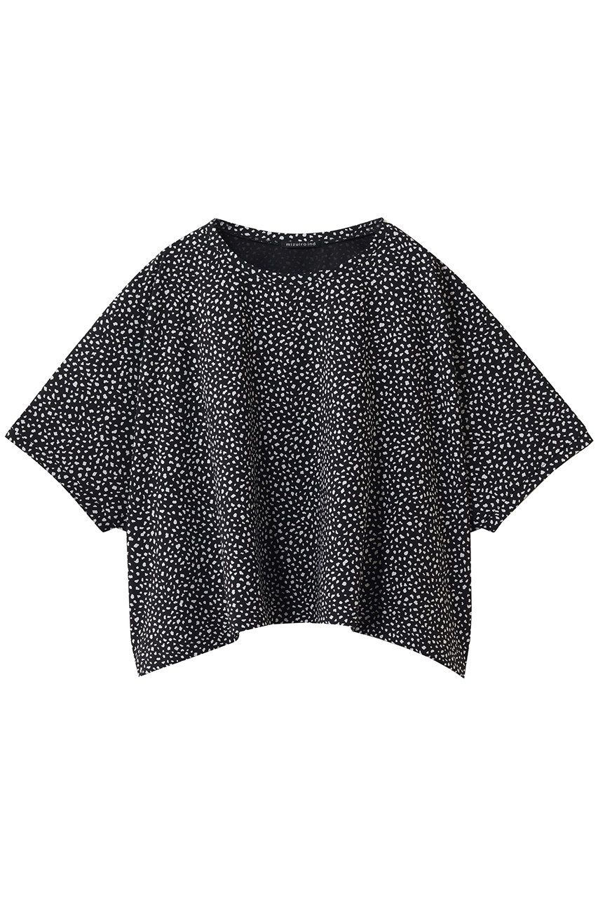 ミズイロインド/mizuiro indのprint wide P/O プルオーバー(black/1-210081)