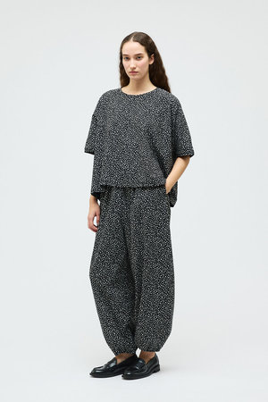 ミズイロインド/mizuiro indのprint drawstring hem PT パンツ(110600/110601)