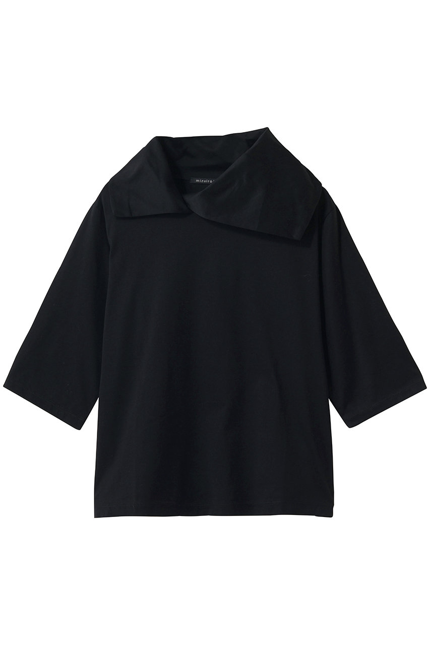 mizuiro ind asymmetry collar P/O プルオーバー (black, F) ミズイロインド ELLE SHOP
