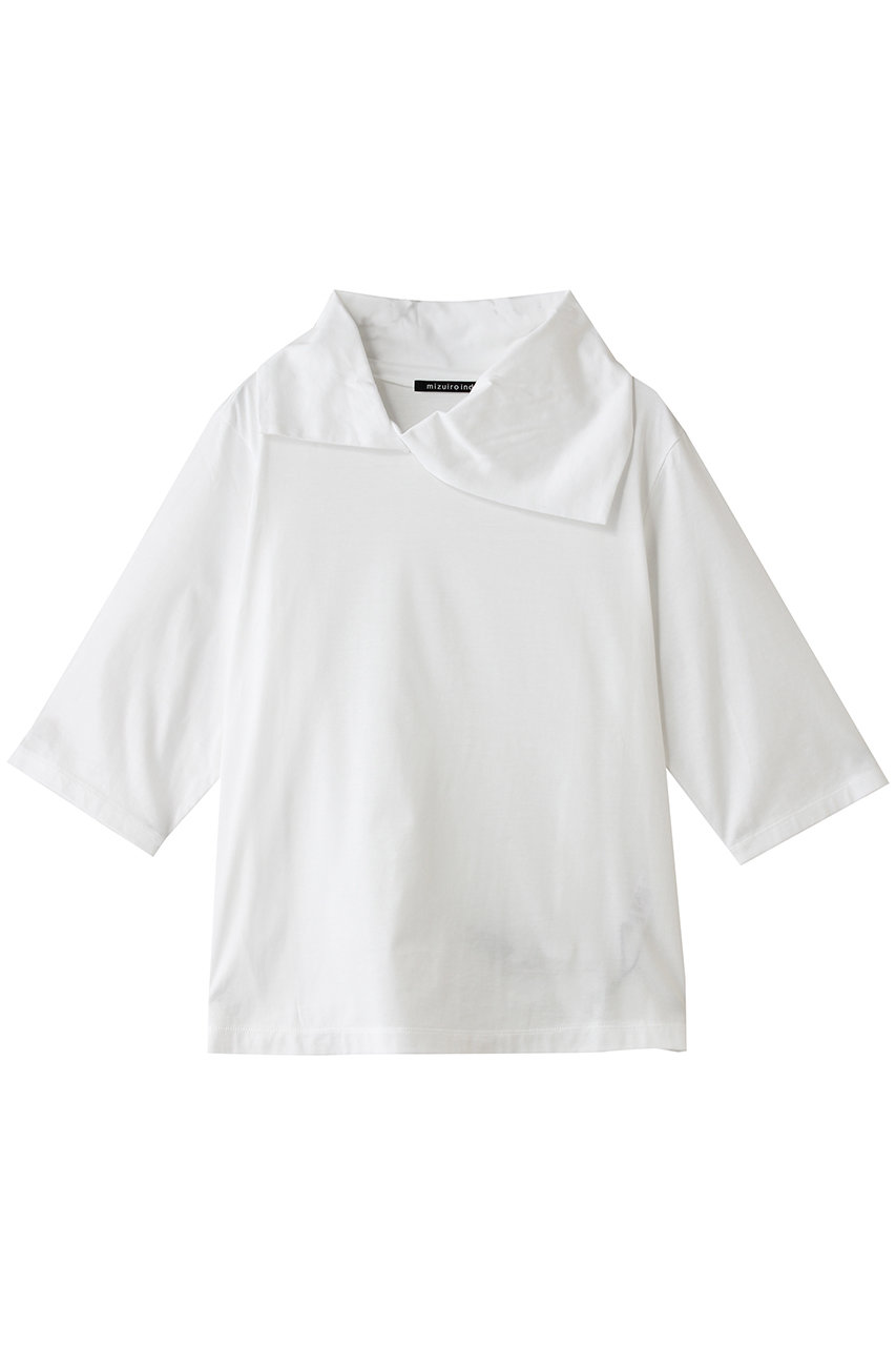 mizuiro ind asymmetry collar P/O プルオーバー (off white, F) ミズイロインド ELLE SHOP