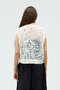mesh embroidery short vest ベスト ミズイロインド/mizuiro ind