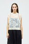 mesh embroidery short vest ベスト ミズイロインド/mizuiro ind