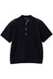 mesh embroidery polo P/O プルオーバー ミズイロインド/mizuiro ind navy