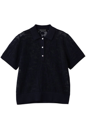 ミズイロインド/mizuiro indのmesh embroidery polo P/O プルオーバー(110400/110402)