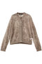 mesh embroidery crew C/D カーディガン ミズイロインド/mizuiro ind beige