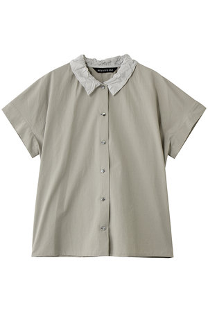 ミズイロインド/mizuiro indのwasher collar wide shirt シャツ(110400/110403)