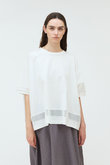 mesh hem wide P/O プルオーバー