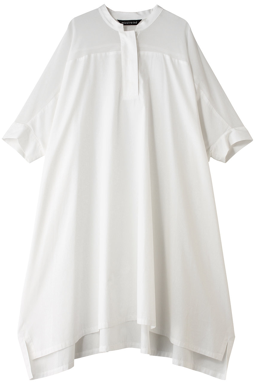 ミズイロインド/mizuiro indのsheer shoulder wide OP ワンピース(off white/2-250101)