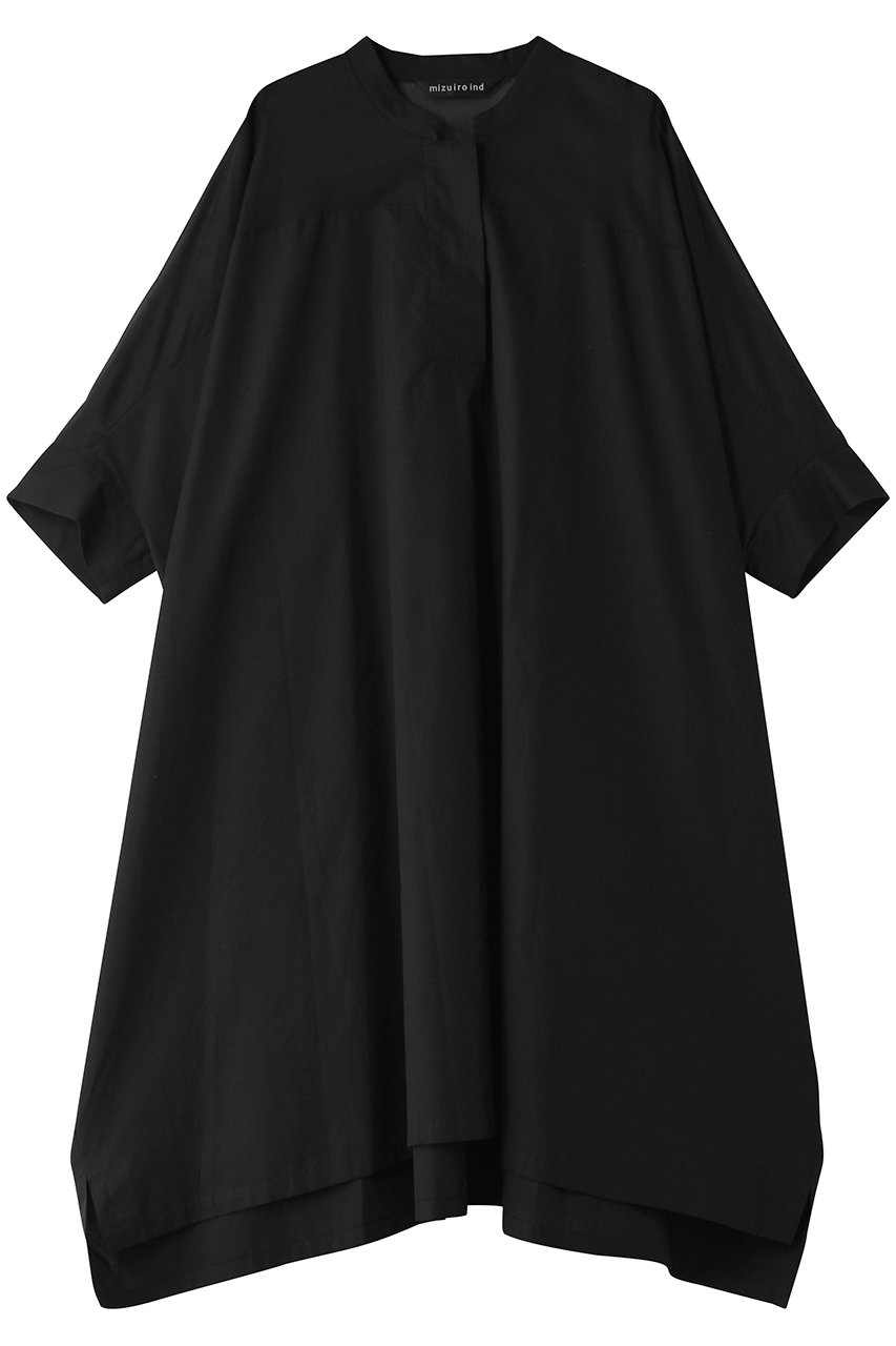 ミズイロインド/mizuiro indのsheer shoulder wide OP ワンピース(black/2-250101)