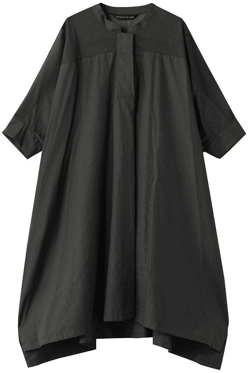 ミズイロインド/mizuiro indのsheer shoulder wide OP ワンピース(c.gray/2-250101)