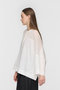 sheer shoulder stand collar wide shirt シャツ ミズイロインド/mizuiro ind
