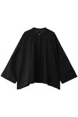 sheer shoulder stand collar wide shirt シャツ