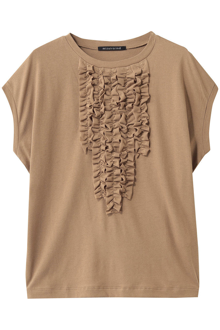 mizuiro ind frenck slv frill P/O プルオーバー (d.brown, F) ミズイロインド ELLE SHOP
